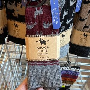 Alpaca Image Socks sold in pairs. As in one pair on socks